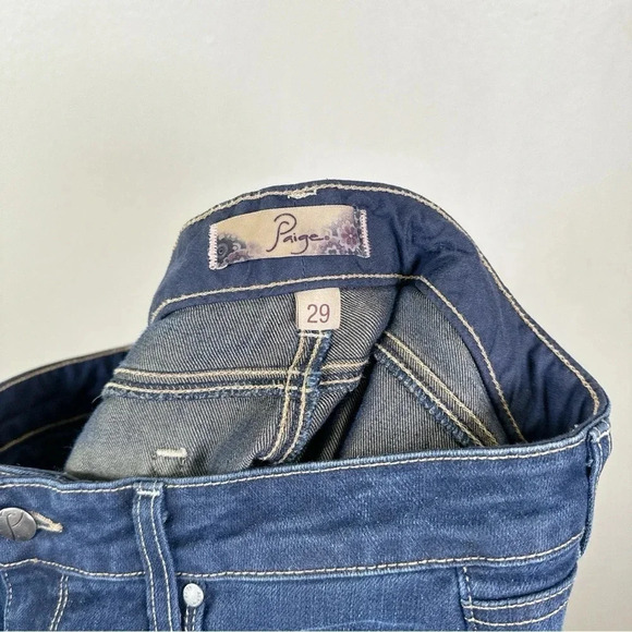 Paige Womens 29 Roxie Capri Ankle Crop Low Rise Dark Wash Skinny Jeans - Picture 9 of 14